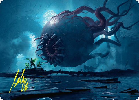 Abhorrent Oculus Art Card (Gold-Stamped Signature) [Duskmourn: House of Horror Art Series] 