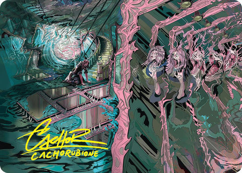 Mirror Room // Fractured Realm Art Card (Gold-Stamped Signature) [Duskmourn: House of Horror Art Series] 