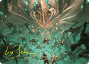 Valgavoth's Onslaught Art Card (Gold-Stamped Signature) [Duskmourn: House of Horror Art Series] 