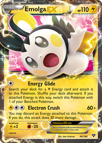Emolga EX (46/146) [XY: Base Set] 