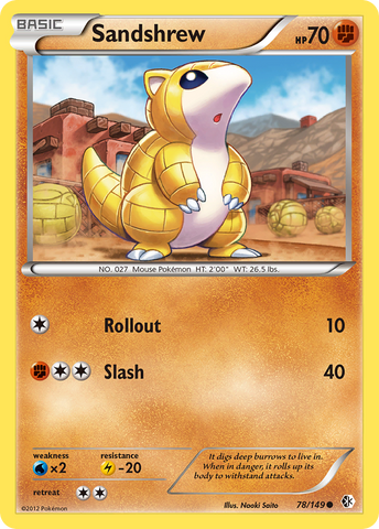 Sandshrew (78/149) [Black &amp; White: Boundaries Crossed] 