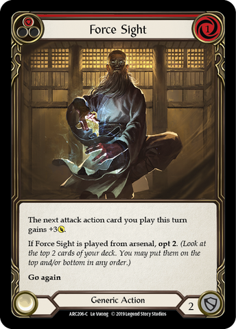 Force Sight (Red) [ARC206-C] (Arcane Rising) 1st Edition Normal 