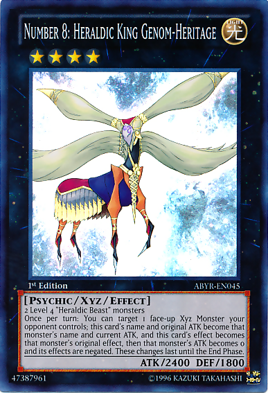 Number 8: Heraldic King Genom-Heritage [ABYR-EN045] Super Rare 