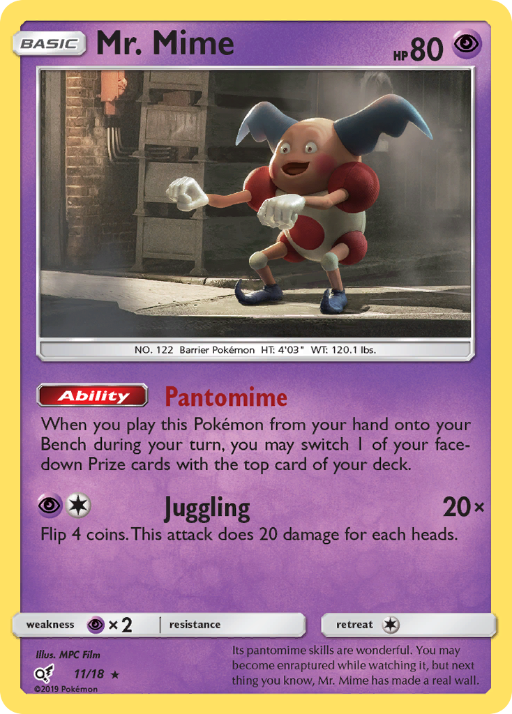Mr. Mime (11/18) [Sun &amp; Moon: Detective Pikachu] 