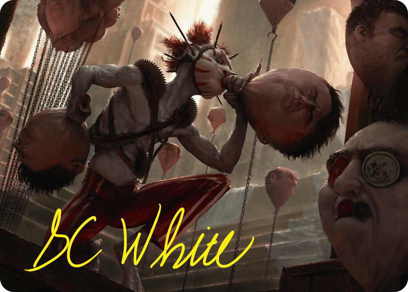 The Jolly Balloon Man Art Card (Gold-Stamped Signature) [Duskmourn: House of Horror Art Series] 