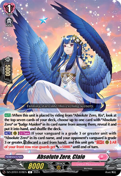 Absolute Zero, Claio (DZ-LBT01/078EN) [Start Up Trial Deck: Lyrical Monasterio]