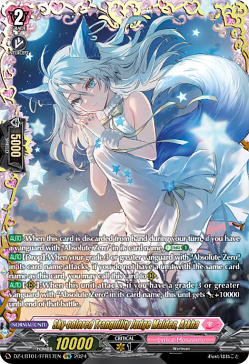 Sky-colored Tranquility Judge Maiden, Arkha (DZ-LBT01/FFR17EN) [Start Up Trial Deck: Lyrical Monasterio]