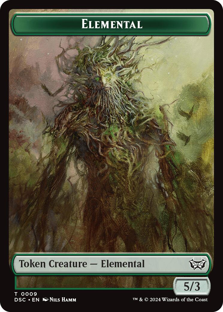 Elemental // Bird Double-Sided Token [Duskmorn: House of Horror Commander Tokens] 