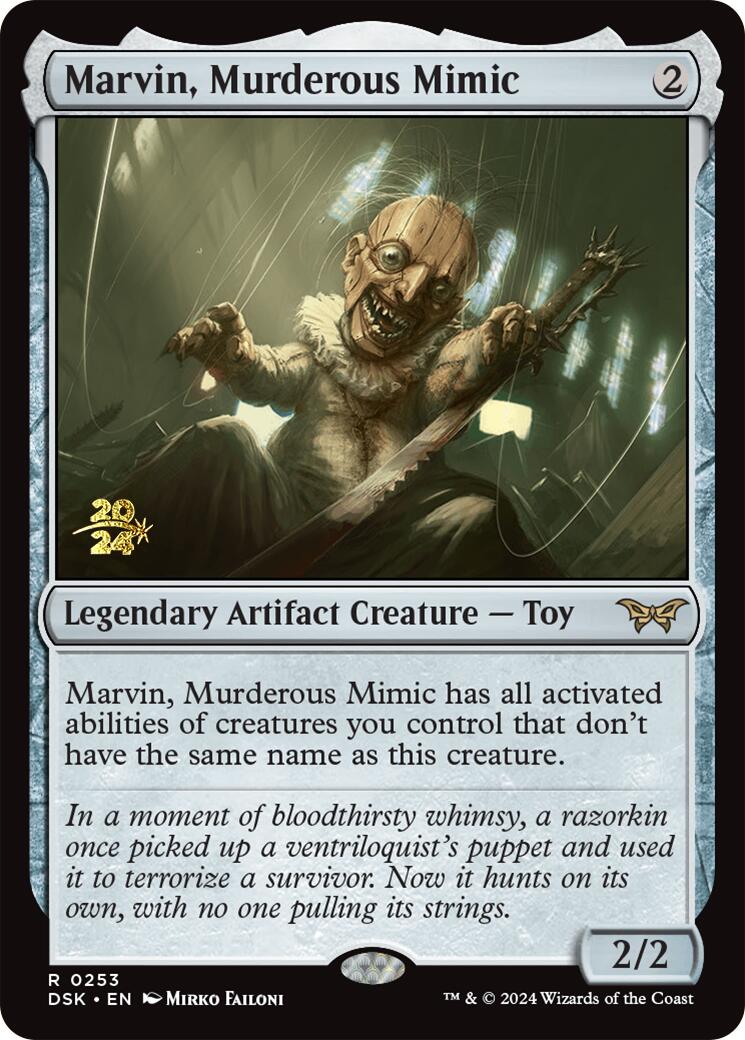 Marvin, Murderous Mimic [Duskmourn: House of Horror Prerelease Promos] 