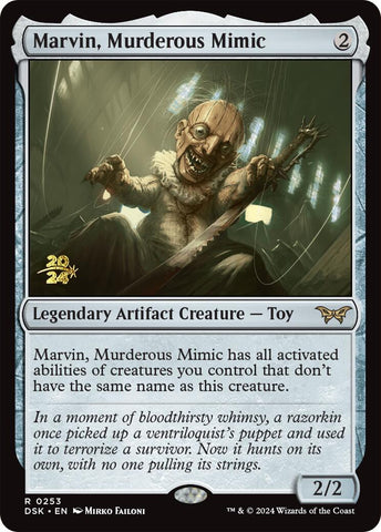 Marvin, Murderous Mimic [Duskmourn: House of Horror Prerelease Promos] 