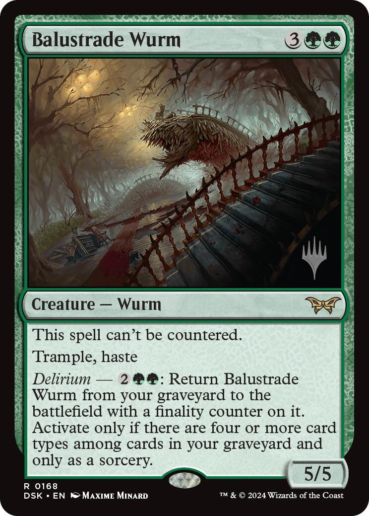 Railing Wurm [Duskmourn: House of Horror Promos] 
