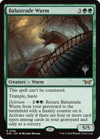 Railing Wurm [Duskmourn: House of Horror Promos] 