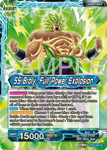 Broly // SS Broly, Full-Power Explosion (BT26-032) [Ultimate Advent] 