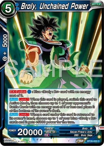 Broly, Unchained Power (BT26-053) [Ultimate Advent] 