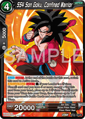 SS4 Son Goku, Confined Warrior (BT26-123) [Ultimate Advent] 