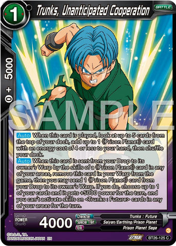 Trunks, Unanticipated Cooperation (BT26-125) [Ultimate Advent] 