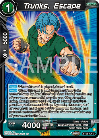 Trunks, Escape (BT26-126) [Ultimate Advent] 