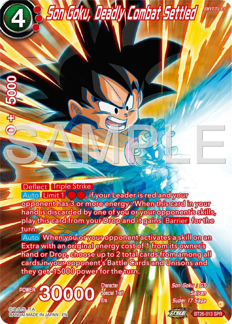 Son Goku, Deadly Combat Settled (SPR) (BT26-013) [Ultimate Advent]