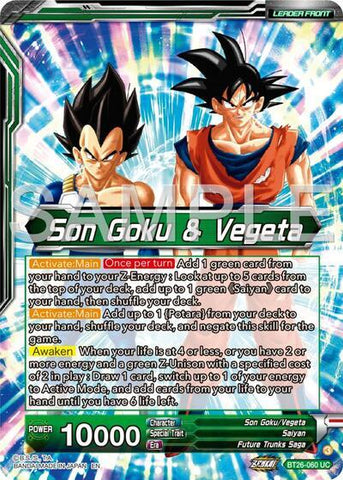 Son Goku &amp; Vegeta // Vegito, Prodigious Fusion (Alternate Art) (BT26-060) [Ultimate Advent] 