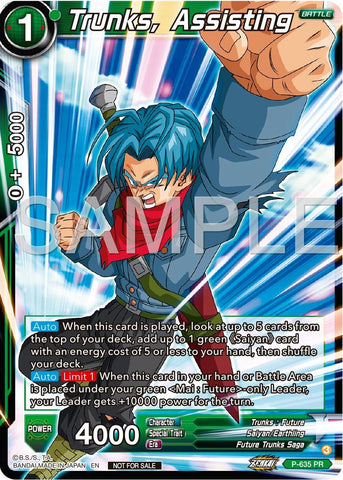 Trunks, Assisting (Zenkai Series Tournament Pack Vol.9) (P-635) [Promotion Cards] 