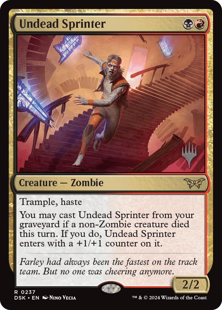 Undead Sprinter [Duskmourn: House of Horror Promos] 