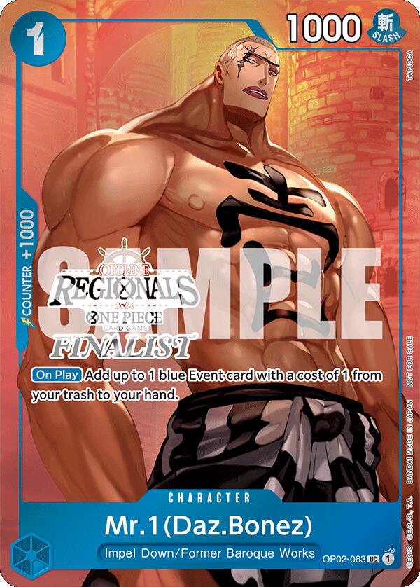 Mr.1 (Daz.Bonez) (Offline Regional 2024 Vol. 3) [Finalist] [One Piece Promotion Cards]