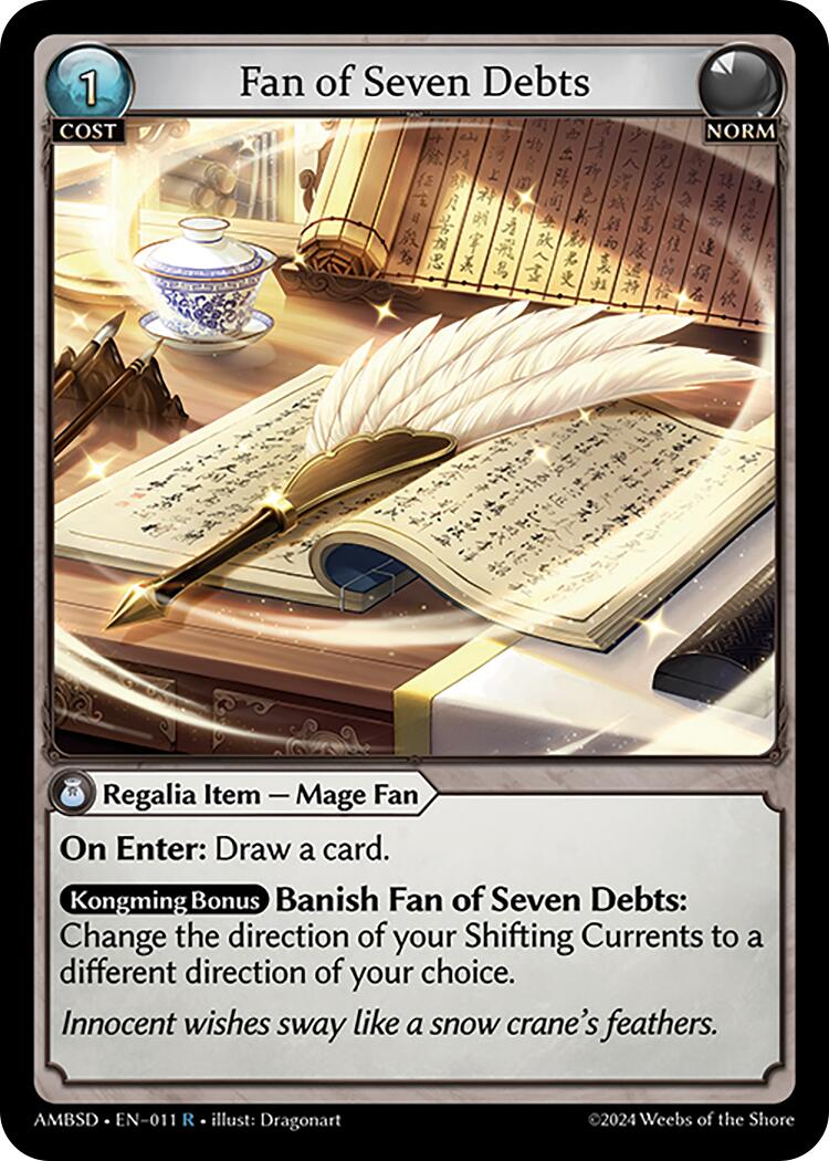 Fan of Seven Debts (011) [Mortal Ambition Starter Decks] 