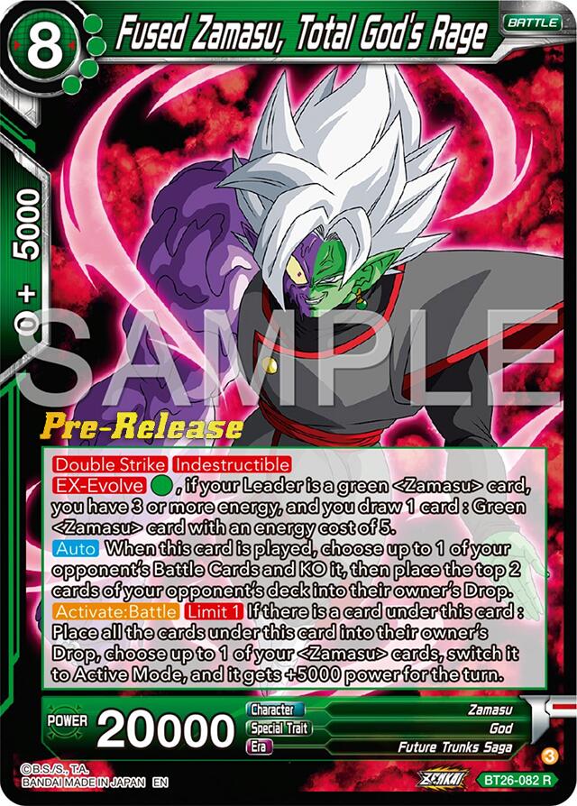 Fused Zamasu, Total God's Rage (BT26-082) [Ultimate Advent Prerelease Promos]