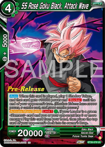 SS Rose Goku Black, Attack Wave (BT26-079) [Ultimate Advent Prerelease Promos] 