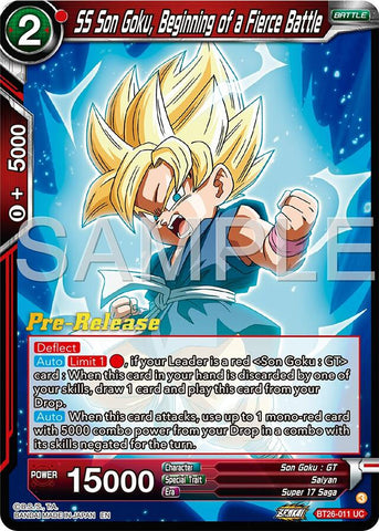 SS Son Goku, Beginning of a Fierce Battle (BT26-011) [Ultimate Advent Prerelease Promos] 