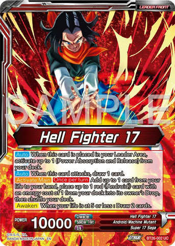 Hell Fighter 17 // Super 17, Anti-Saiyan Killing Machine (BT26-002) [Ultimate Advent Prerelease Promos] 