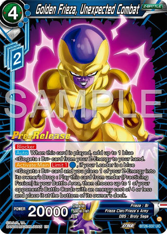 Golden Frieza, Unexpected Combat (BT26-037) [Ultimate Advent Prerelease Promos] 
