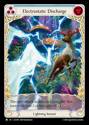 Electrostatic Discharge (Blue) (Extended Art) - LGS349 [LGS349] (Promo) Rainbow Foil 
