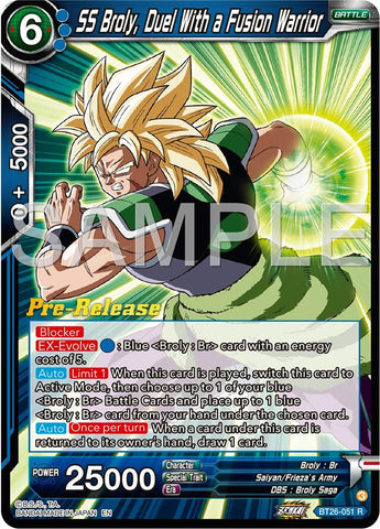 SS Broly, Duel With a Fusion Warrior (BT26-051) [Ultimate Advent Prerelease Promos] 