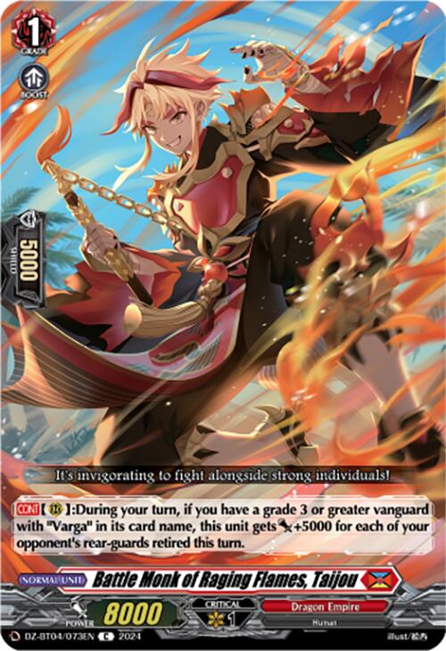 Battle Monk of Raging Flames, Taijou (DZ-BT04/073EN) [DZ-BT04: Destined Showdown]