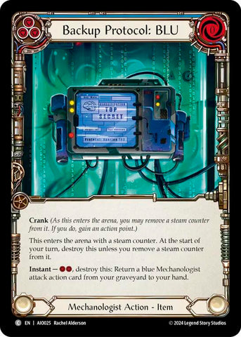 Backup Protocol: BLU (Blue) [AIO025] (Armory Deck: Dash) 