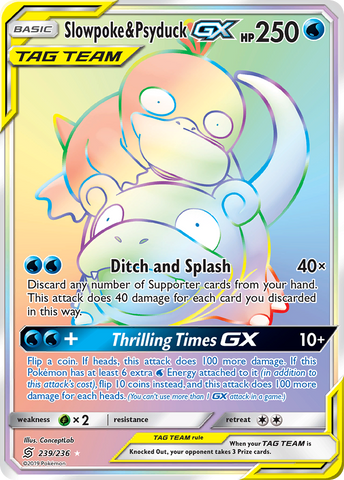 Slowpoke &amp; Psyduck GX (239/236) [Sun &amp; Moon: Unified Minds] 