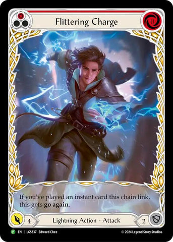 Flittering Charge (Red) (Extended Art) [LGS337] (Promo) Rainbow Foil 