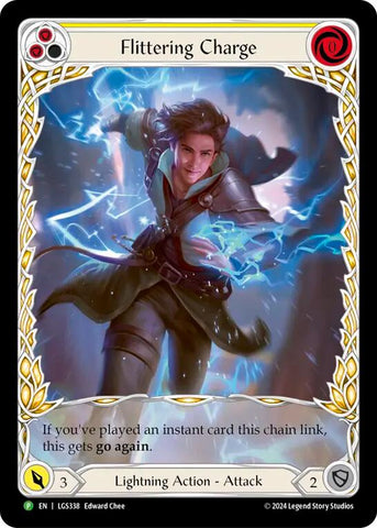 Flittering Charge (Yellow) (Extended Art) [LGS338] (Promo) Rainbow Foil 