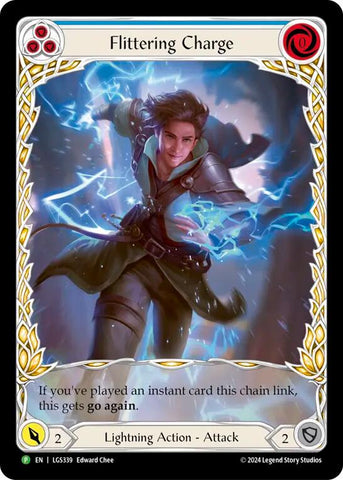 Flittering Charge (Blue) (Extended Art) [LGS339] (Promo) Rainbow Foil 