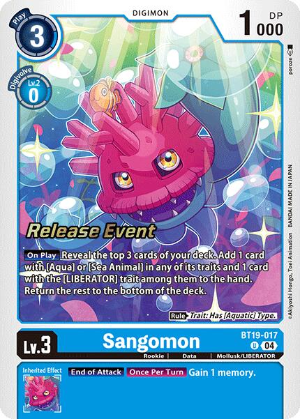 Sangomon [BT19-017] [Release Special Booster 2.0 Pre-Release Cards]