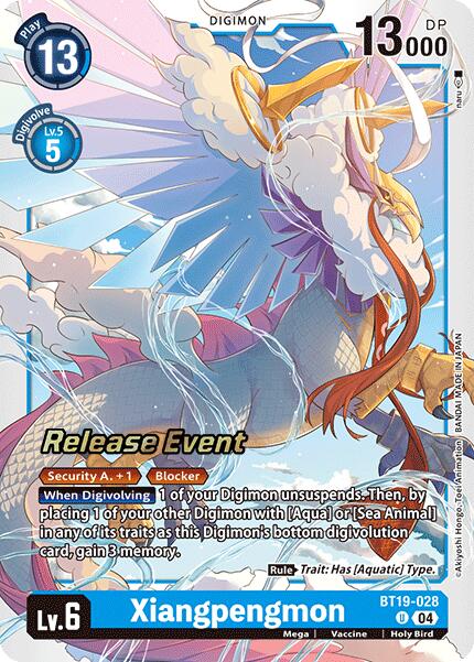 Xiangpengmon [BT19-028] [Release Special Booster 2.0 Pre-Release Cards]