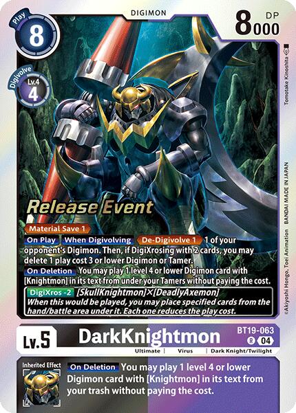 DarkKnightmon [BT19-063] [Release Special Booster 2.0 Pre-Release Cards]