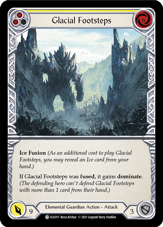 Glacial Footsteps (Yellow) [ELE017] (Tales of Aria) 1st Edition Rainbow Foil 