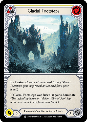 Glacial Footsteps (Yellow) [ELE017] (Tales of Aria) 1st Edition Rainbow Foil 