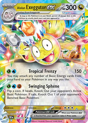 Alolan Exeggutor ex (133/191) [Scarlet &amp; Violet: Surging Sparks] 