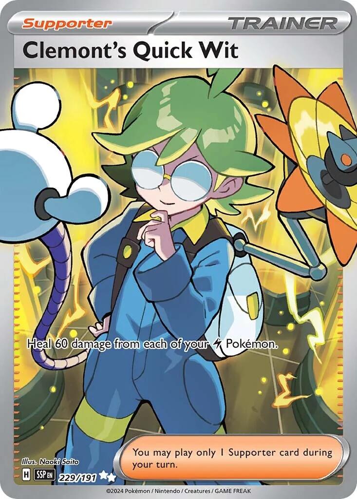 Clemont's Quick Wit (229/191) [Scarlet &amp; Violet: Surging Sparks] 