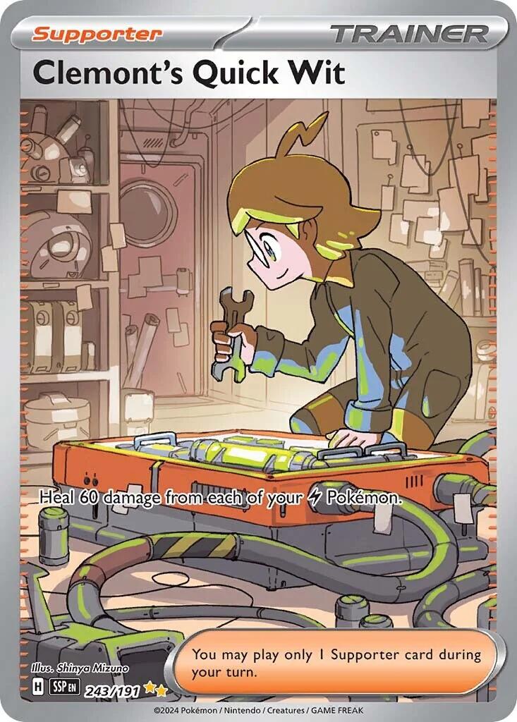 Clemont's Quick Wit (243/191) [Scarlet &amp; Violet: Surging Sparks] 
