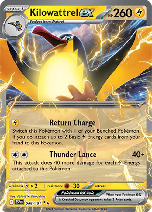 Kilowattrel ex (068/191) [Scarlet &amp; Violet: Surging Sparks] 
