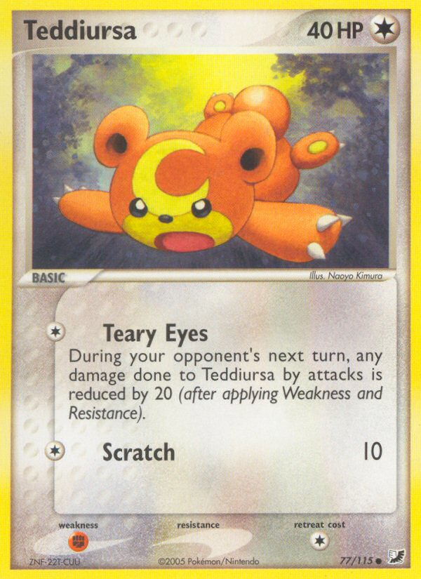Teddiursa (77/115) [EX: Unseen Forces] 